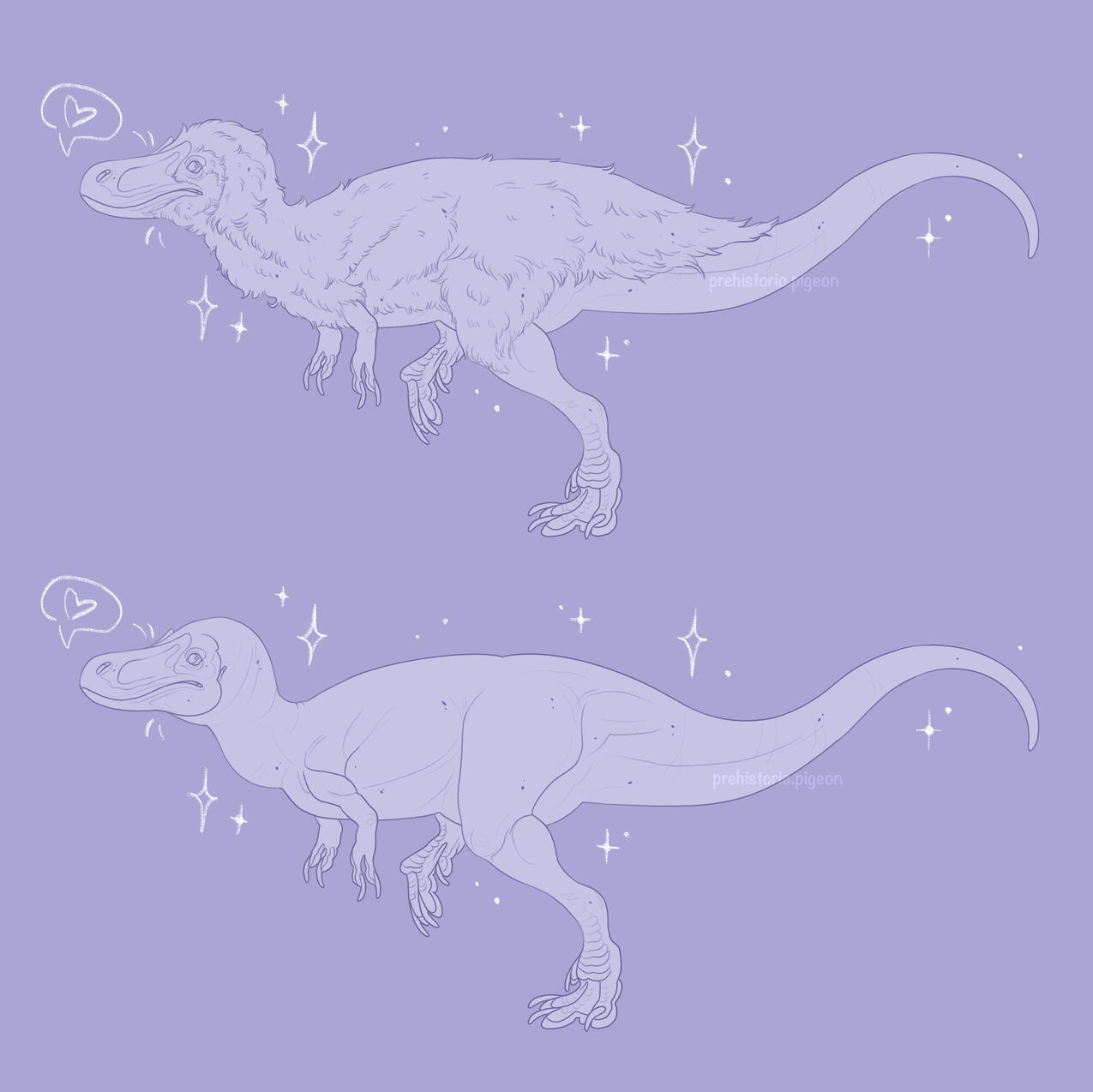 nanotyrannus (feathered & naked)